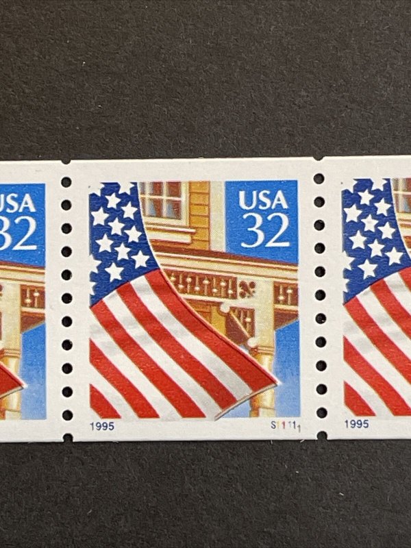 US PNC5 32c Flag Over Porch Stamp Sc# 2914 Plate S11111 MNH