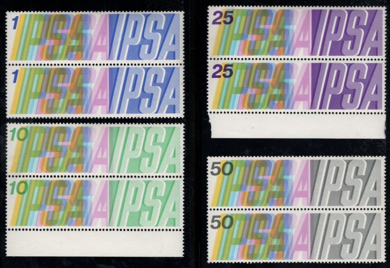 US #IPSA 1c, 10c, 25, 50c Independent Postal System of America, Pairs of each...