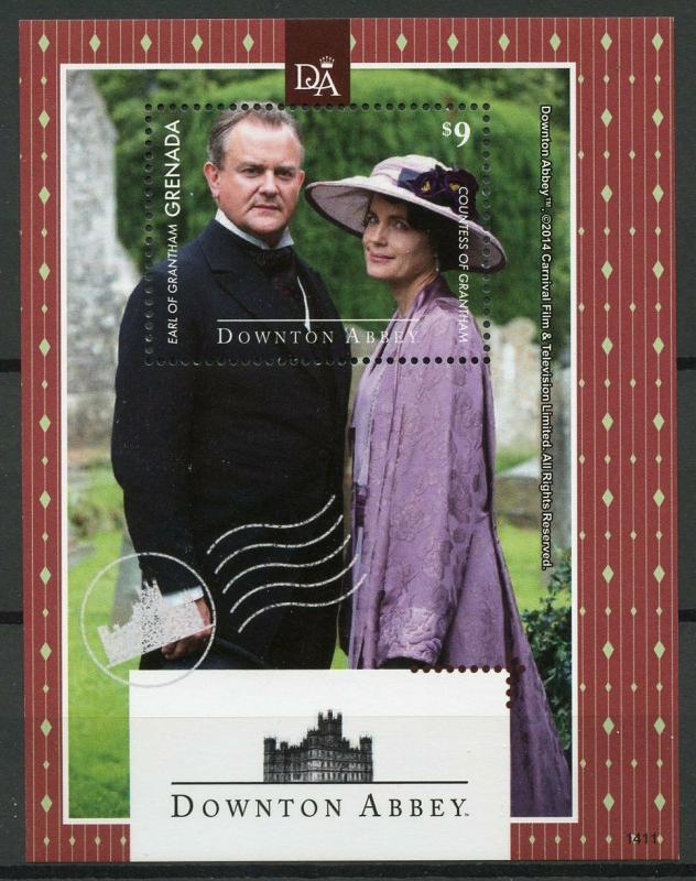 Grenada 2014 MNH Downton Abbey Earl Countess Grantham 1v S/S TV Series Stamps 