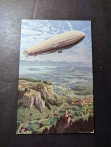 1930 Germany Zeppelin Airship Postcard Cover Berlin to Deisenhafen Munich