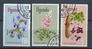 Uganda 1969 - Scott 125, 126, 127 CTO - Flowers