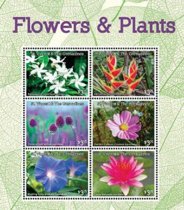 St. Vincent 2016 - Flowers and Plants, Flora and Fauna - Sheet of 6 Stamps - MNH