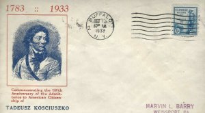 734 5c KOSCIUSZKO - Unknown #19