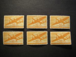 Scott C31, 50c Orange Twin-Motored Transport, MNH Airmail Beauty