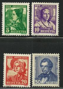 Switzerland B73-76, Mint Never Hinge