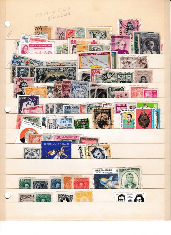 Costa Rica & Other Countries, Mixture on 2 Stock Pages, Used