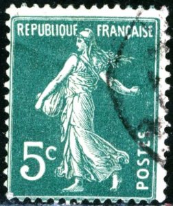 FRANCE #159 , USED - 1907 - FRAN125NS9