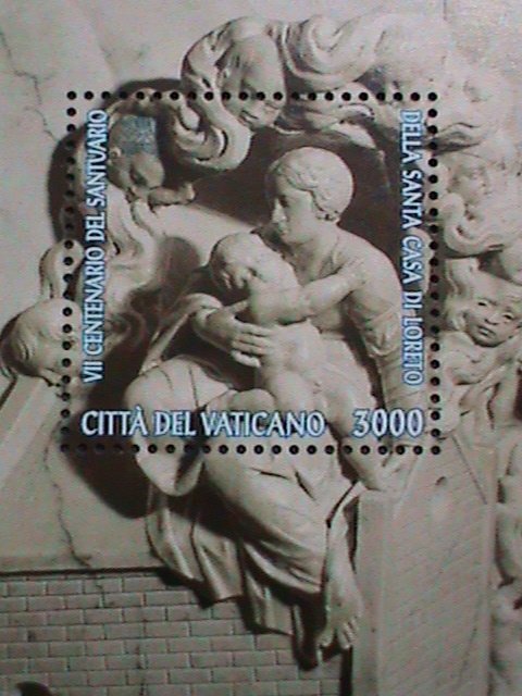 ​VATICAN CITY-1995 SC#  977  MARBLE CARVING-HOLLY HOUSE OF LORETO  MNH S/S VF