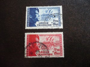 Stamps - France - Scott# B147-B148 - Used Set of 2 Stamps