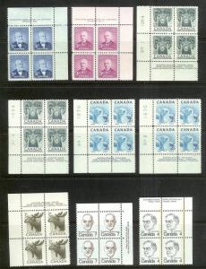 CANADA (223) Inscription Blocks/Field Sheet Blocks ALL Mint Never Hinged FV=C$73