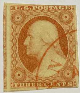 US Stamps-SC# 10 - Used  with Red Cancel - CV $205.00