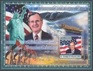 2007 Sao Tome and Principe 2962/B587 41 U.S. President George W. Bush 11,00 €