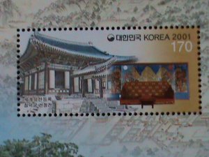 ​KOREA-2001-SC#2068- INJEONGJEON HALL-CHANGDEOK PALACE-LARGE SHEET-MNH VF