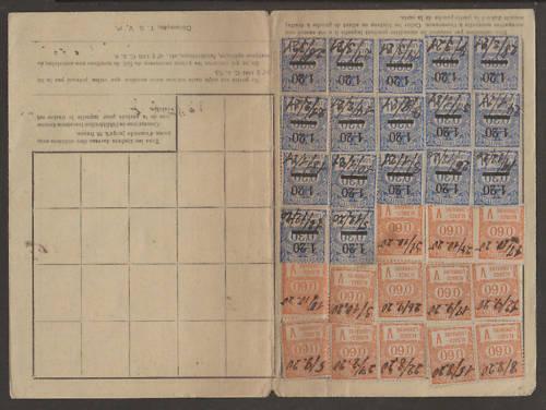 France, 1920-21 Employee Insurance Record Card    2;0