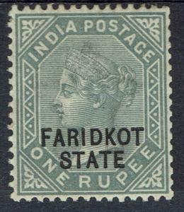 FARIDKOT 1887 QV 1R GREY 