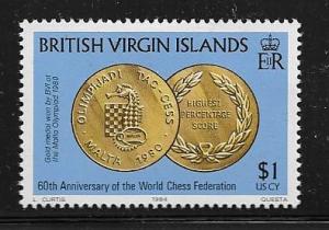 VIRGIN ISLANDS  465  MINT HINGED, GOLD MEDAL  STAMP