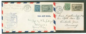 Canada 249/255/270/271 1947/1949 Covers to West Germany-Both French & British Zones, ALS with 1st Flight Cachet / Sydney Cancel