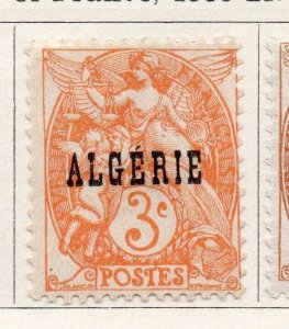 Algeria 1924-26 Early Issue Fine Mint Hinged 3c. Optd 097290
