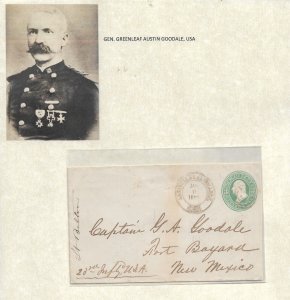 1882 Incoming Cover to Gen Greenleaf Goodale, USA Fort Bayard, NM (54321)