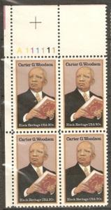 Scott #2073 MNH Carter G. Woodson Plate Block of 4