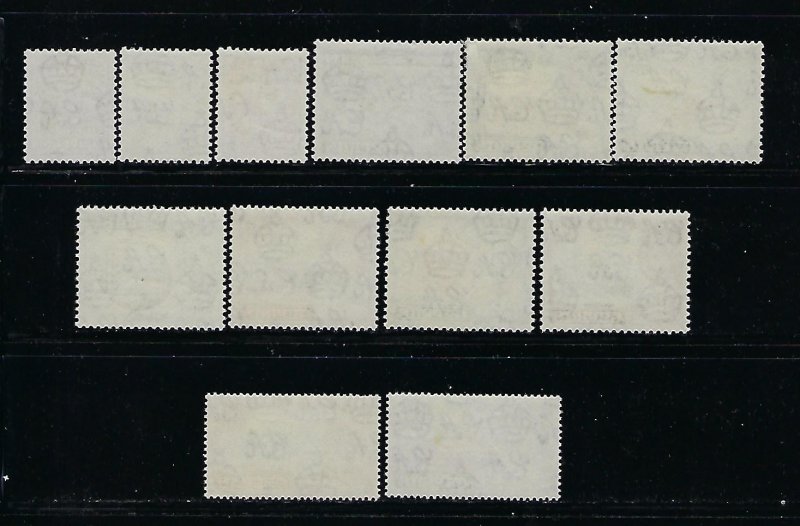CYPRUS SCOTT #168-179  1955 QEII SHORT SET - MINT LIGHT  HINGED