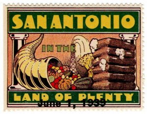 (I.B) US Cinderella : San Antonio Publicity Label (Land of Plenty)