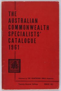 CATALOGUES Australia ACSC 22nd Edition, 1961, pub by Hawthorn Press.