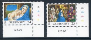 Guernsey 1996 Christmas set SG716/729 Unmounted mint 