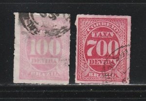 Brazil J4, J8 U Numeral, May Be Counterfeit SCV $13.40