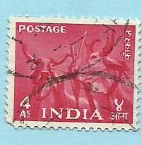  India Scott #260 Bullock Team Used