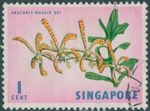 Singapore 1962 SG63 1c Orchid FU