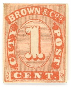 (I.B) US Local Post : Brown & Co's City Post 1c