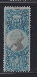 R128 F-VF used revenue neat cancel with nice color cv $ 260 ! see pic !