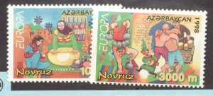 #682-83  - Azerbaijan  - 1998 - Holiday Meal & Sports - MNH  - VF - superfleas