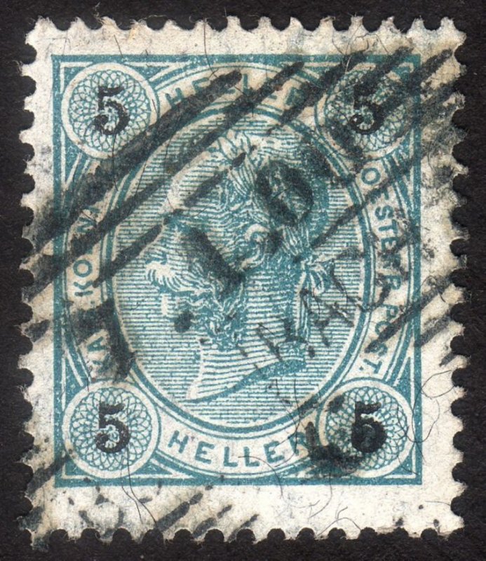 1899, Austria 5h, Used, Sc 73
