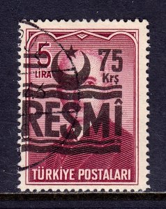 Turkey - Scott #O37 - Used - SCV $8.00