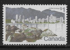 Canada 600 $1 Vancouver B.C. single MNH