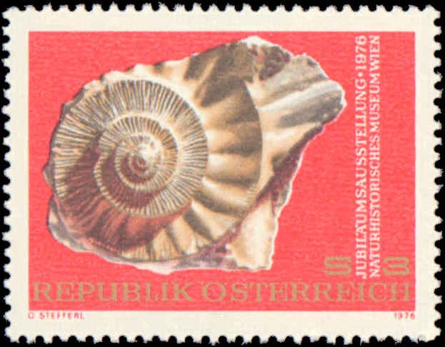 Austria #1032, Complete Set, 1976, Fossil, Never Hinged