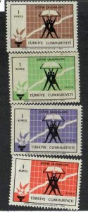 Turkey; Scott 1805-1809; 1969;  Unused; NH