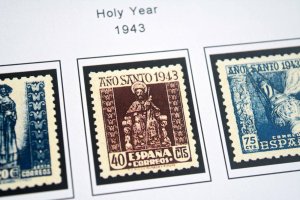 COLOR PRINTED SPAIN 1944-1975 STAMP ALBUM PAGES (100 illustrated pages)