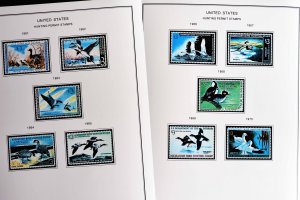 COLOR PRINTED USA FEDERAL DUCK 1934-2020 STAMP ALBUM PAGES (46 illustr. pages)