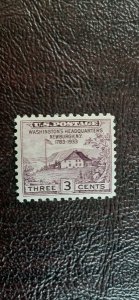 US Scott # 727; 3c Newburgh, NY from 1933; Mint, og, lt hinge mark; F/VF center