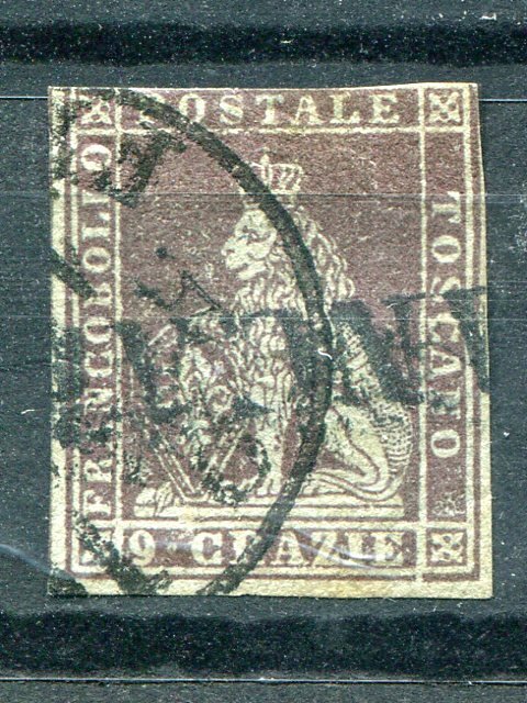 Tuscany #8 Used  F-VF  Cat $375  - Lakeshore Philatelics