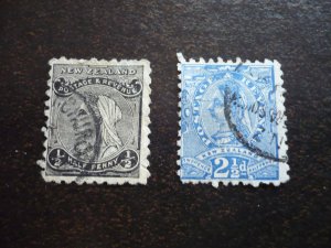 Stamps - New Zealand - Scott# 67a,68 - Used Part Set of 2 Stamps