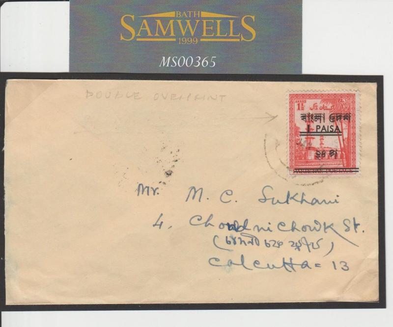 MS365 1972 BANGLADESH INDIA Cover Double Overprint 