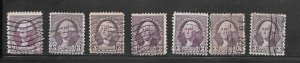 #720 Used 7 stamps 10 Cent Collection / Lot (my7)