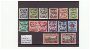 GERMAN THIRD REICH 1939 DANZIG ADMINISTRATION SC.241-254  MI.716-729 MNH SET BK