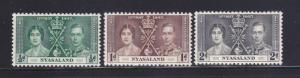 Nyasaland Protectorate 51-53 Set MH King George VI Coronation (B)