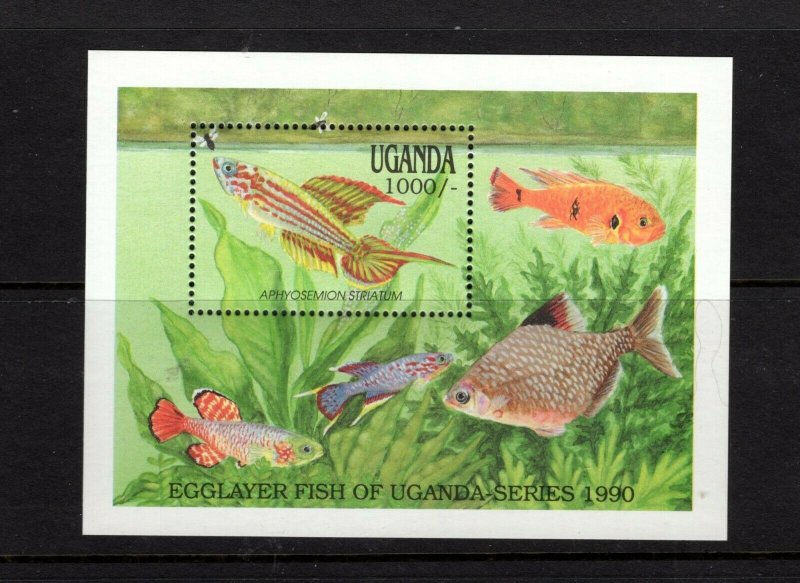 Uganda #868 (1991 Fish sheet)  VFMNH  CV $6.50