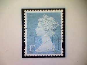 Great Britain, Scott #MH414, used(o), 2012 Machin: Queen Elizabeth II, 1st, blue